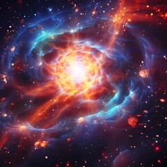 Obraz premium Amazing nebula. Stars and galaxies in space. Space background. Generative AI.