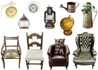 切り抜き透過素材セットーアンティーク雑貨4