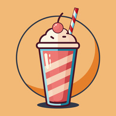 milkshake ice cream sweet illustration background