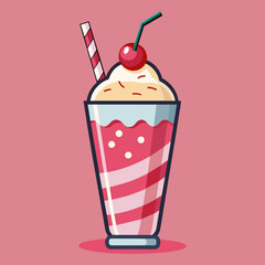 milkshake ice cream sweet illustration background