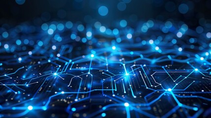 Fototapeta premium Digital background perfect for tech processes, neural networks, artificial intelligence, data transfer and encryption,