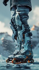 Boots that transform into skates, blades, or flippers, adapting to any terrain or element