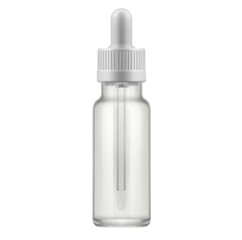 Glass bottle with dropper, Pipette mockups for dropper bottle on white background.