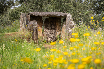megalithic complex, Los Gabrieles dolmens, near Valverde del Camino, Campiña Andévalo Commonwealth,, Huelva, Andalusia, Spain