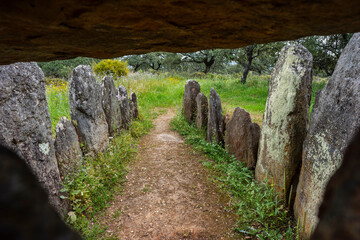 megalithic complex, Los Gabrieles dolmens, near Valverde del Camino, Campiña Andévalo Commonwealth,, Huelva, Andalusia, Spain
