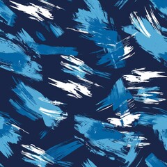 Obraz premium Abstract Blue and White Brushstroke Pattern Background