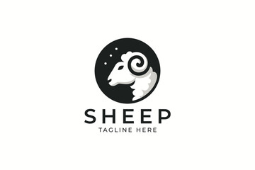 Elegant Modern Sheep Logo Design for Wool and Livestock Brands