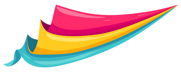 Obraz premium Abstract graphic element, for background, ribbon type. Isolated on transparent background, png