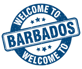 Fototapeta premium Welcome to Barbados stamp. Barbados round sign