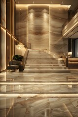 Obraz premium Hotel Lobby Staircase