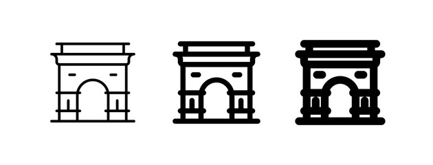 Editable gate, city, town, tunnel vector icon. Landmark, monument, building, architecture. Part of a big icon set family. Perfect for web and app interfaces, presentations, infographics, etc