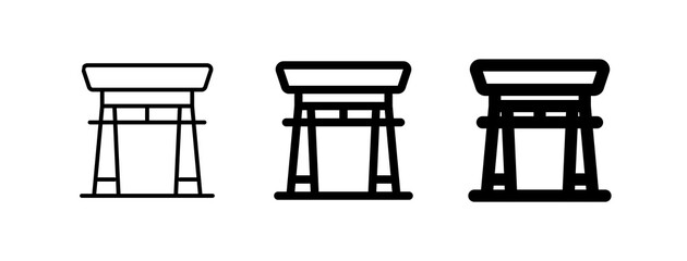 Editable shrine, gate, vector icon. Landmark, monument, religious, cultural, building, architecture. Part of a big icon set family. Perfect for web and app interfaces, presentations, infographics, etc