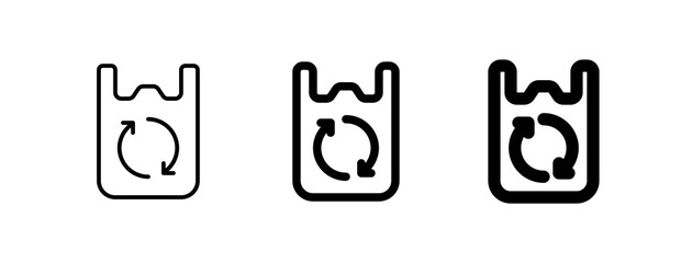 Editable biodegradable bag, plastic, trash vector icon. Environment, ecology, eco-friendly. Part of a big icon set family. Perfect for web and app interfaces, presentations, infographics, etc