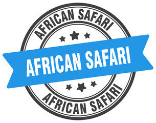 african safari stamp. african safari label on transparent background. round sign