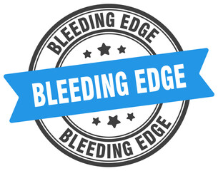 Obraz premium bleeding edge stamp. bleeding edge label on transparent background. round sign