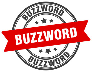 buzzword stamp. buzzword label on transparent background. round sign