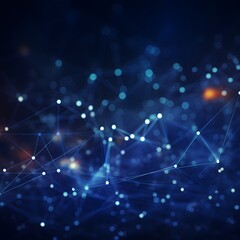 Fototapeta premium Abstract digital background. Network connection and data transfer concept. Generative AI.