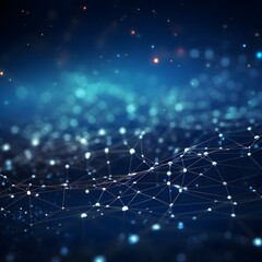 Abstract digital background. Network connection and data transfer concept. Generative AI.