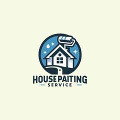 painting logo, house painting logo, painting service logo, paint brush logo