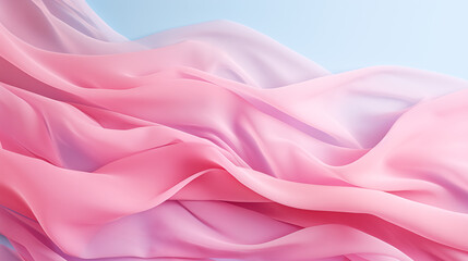 Obraz premium Soft Pink Fabric Waves Abstract Background