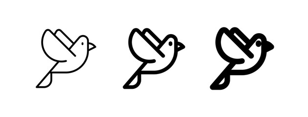 Editable pigeon vector icon. Wedding, valentine, love, celebration. Part of a big icon set family. Perfect for web and app interfaces, presentations, infographics, etc