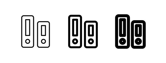 Editable file folder vector icon. Stationery, office, archive. Part of a big icon set family. Perfect for web and app interfaces, presentations, infographics, etc