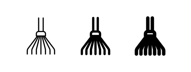 Editable leaves rake vector icon. Gardening, landscaping, horticulture. Part of a big icon set family. Perfect for web and app interfaces, presentations, infographics, etc