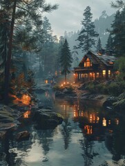 Fototapeta premium Stylish Abstract Background Generative AI