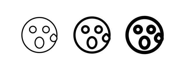 Editable suprised expression emoticon vector icon. Part of a big icon set family. Part of a big icon set family. Perfect for web and app interfaces, presentations, infographics, etc