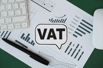 VAT text . Financial, Management, Economic, business concept
