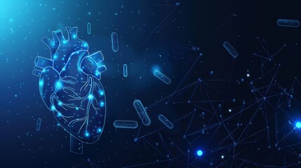 Integrated Healthcare, Exploring Human Heart Structure Alongside Capsule Medications, Addressing Vital Health Concerns and Symbolizing Cardiovascular Vitality