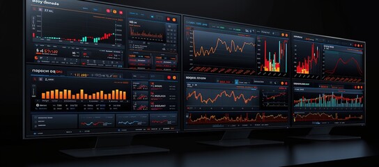 illustration Visualization of stock market data charts. Forex and stock statistics dashboard charts for investment.
an illustration of the income growth of the future investment economy.