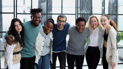 Fototapeta premium Happy diverse professional business team in casual wear.