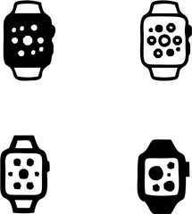 smart watch icon Smart watch vector icon set. Smartwatch symbol collection. Clock icons. Wristband or Wristwatch.