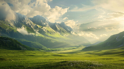 Fototapeta premium Through the lens of a camera or the strokes of an artist's brush, landscapes are immortalized, preserving their timeless allure for generations to come. They serve as reminders of the importance.