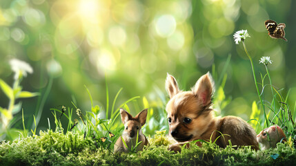 Pictures of cute wild animals and pets capture the heartwarming moments joy and companionship...
