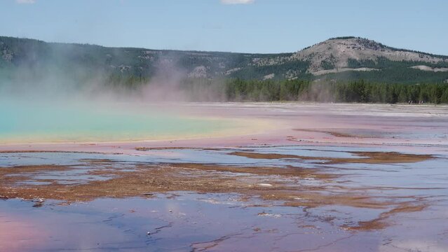 Scenic Yellowstone National Park on August 27, 2023, USA