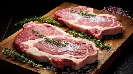 Fototapeta premium Raw top blade cut organic meat UHD Wallpaper