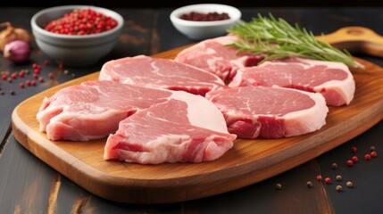 Raw top blade cut organic meat UHD Wallpaper