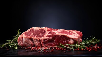 Raw top blade cut organic meat UHD Wallpaper