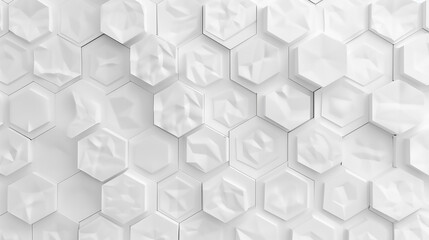 3d hexagon pattern. Seamless white background. Abstract honeycomb background. Clear pattern abstract background hexagon white