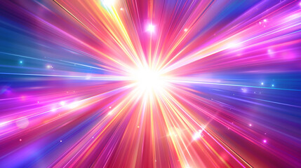 Fototapeta premium blue, purple glowing. Magical explosion with colorful speed glow. Abstract star or sun. Explosion effect. Fast motion effect. Overlays, overlay, light transition, effects sunlight, lens flare, light. 