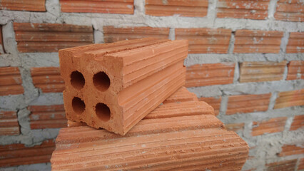 burnt red bricks