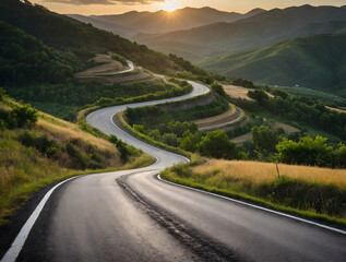 Fototapeta premium road in mountains