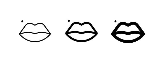 Editable pretty lips vector icon. Cosmetics, makeup, skincare, beauty. Part of a big icon set family. Perfect for web and app interfaces, presentations, infographics, etc