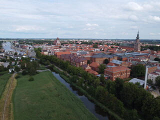 Drohnenaufnahme der Greifswalder Innenstadt