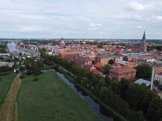 Drohnenaufnahme der Greifswalder Innenstadt