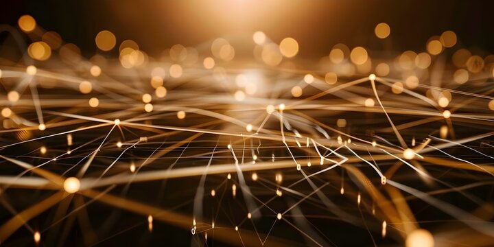 Blockchain nodes fueling social media profiles with viral content converge. Concept Blockchain Technology, Social Media, Viral Content, Nodes, User Profiles