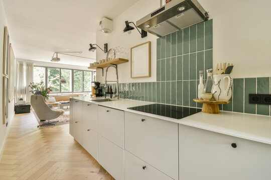 Modern kitchen with elegant interior design