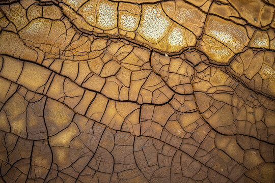 Abstract textures of Earth surface in Riotinto, Spain